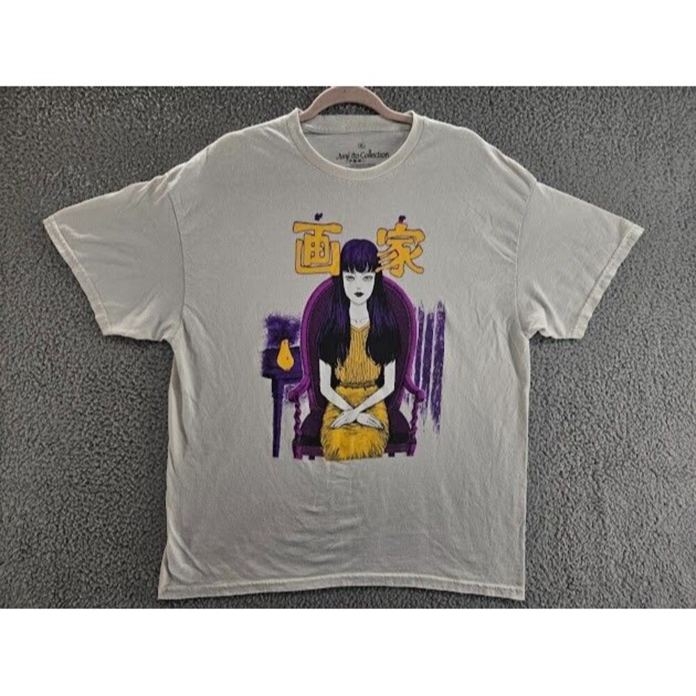 Junji Ito Shirt Mens XL Muse With Me Horror Manga Anime Girl Japan Collection